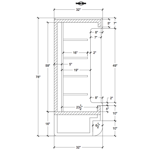 Universal  OPC-4 48" Open Merchandiser