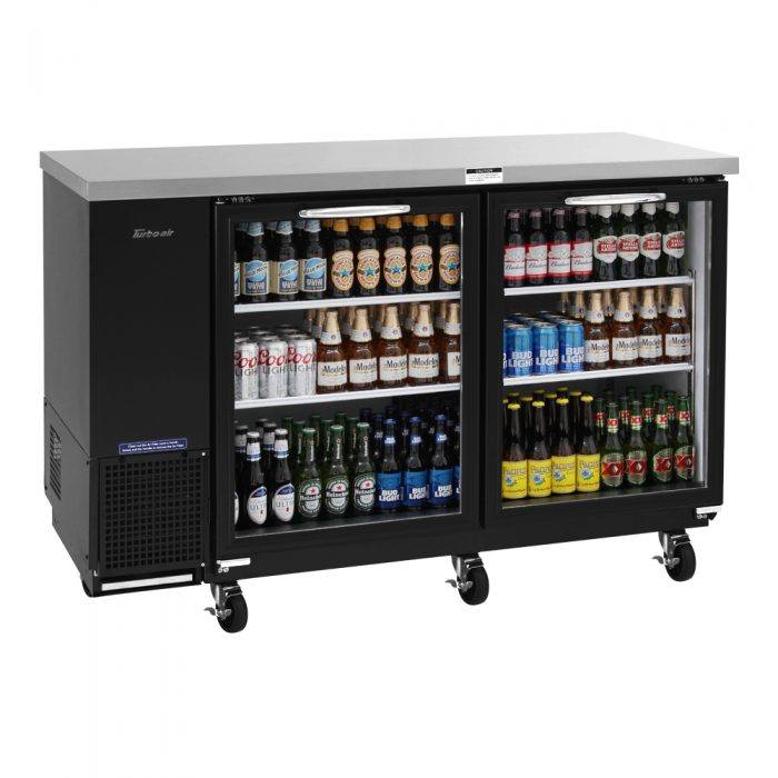 Turbo Air TBB-24-60SGD-N 61" Narrow Back Bar Cooler with Glass Doors