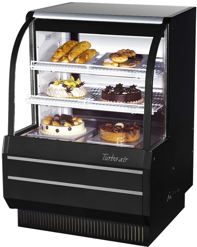 Turbo Air TCGB-36-B-N 3' Bakery Case-Refrigerated - Black